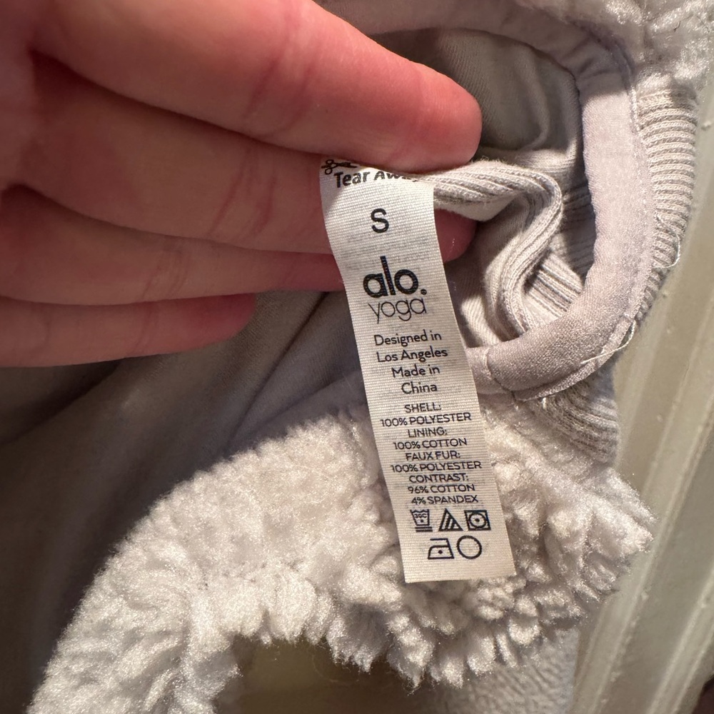 Alo Yoga Shanti Sherpa Sweater Half Zip Flaw - Picture 8 of 8